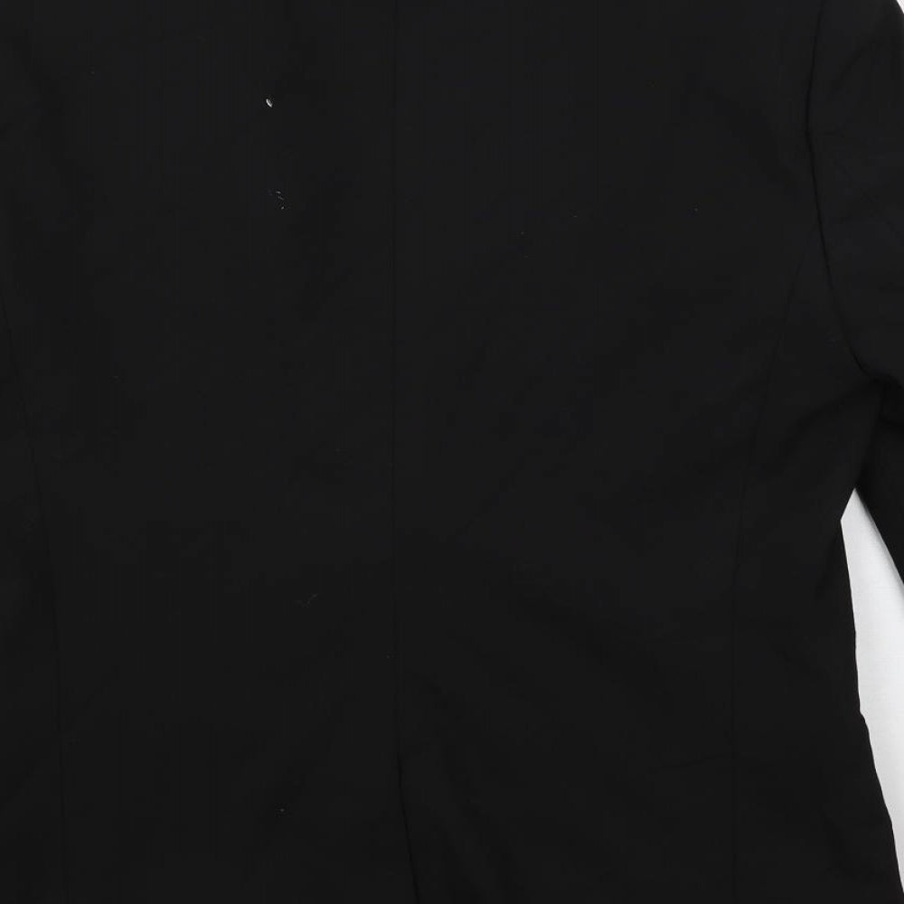 ASOS Mens Black Polyester Jacket Suit Jacket Size 40 Regular