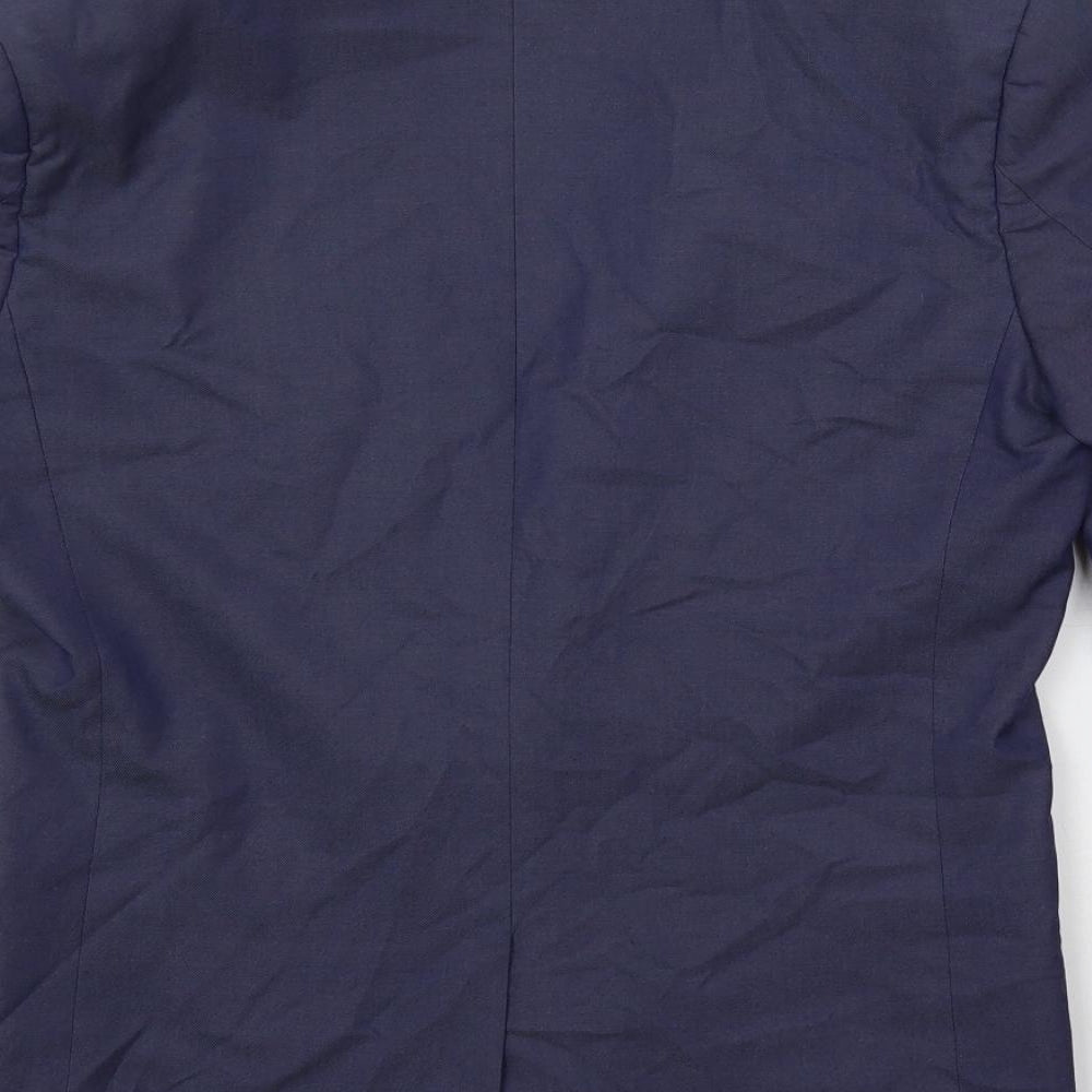 Marks & Spencer Mens Blue Polyester Jacket Suit Jacket Size 38 Regular