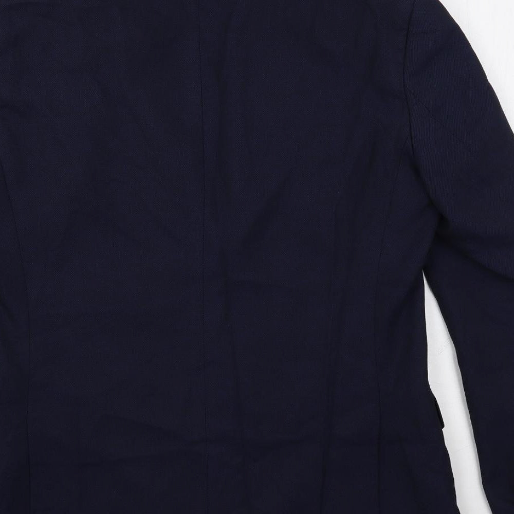 Marks & Spencer Mens Blue Polyester Jacket Suit Jacket Size 38 Regular