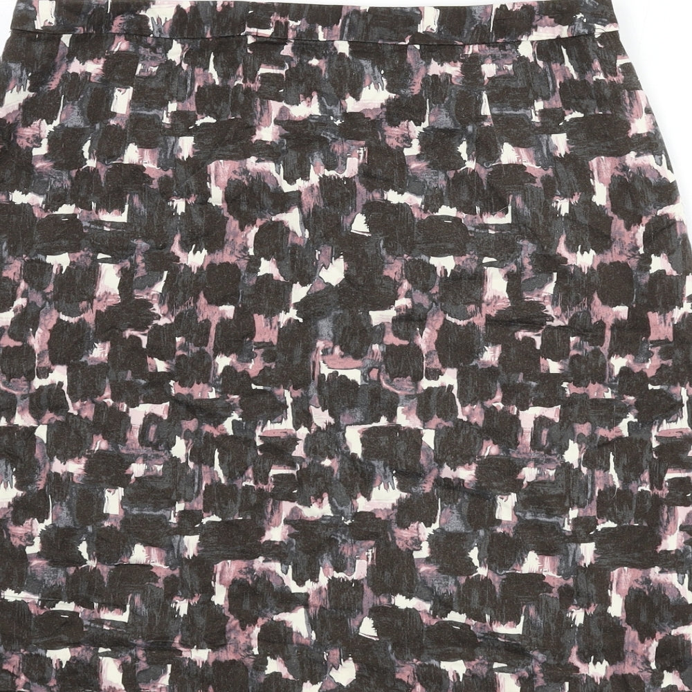 Jackpot Womens Multicoloured Geometric Viscose Flare Skirt Size 10 Zip