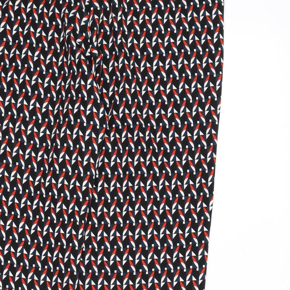 Dorothy Perkins Womens Multicoloured Geometric Polyester Trousers Size 10 L25 in Regular Zip