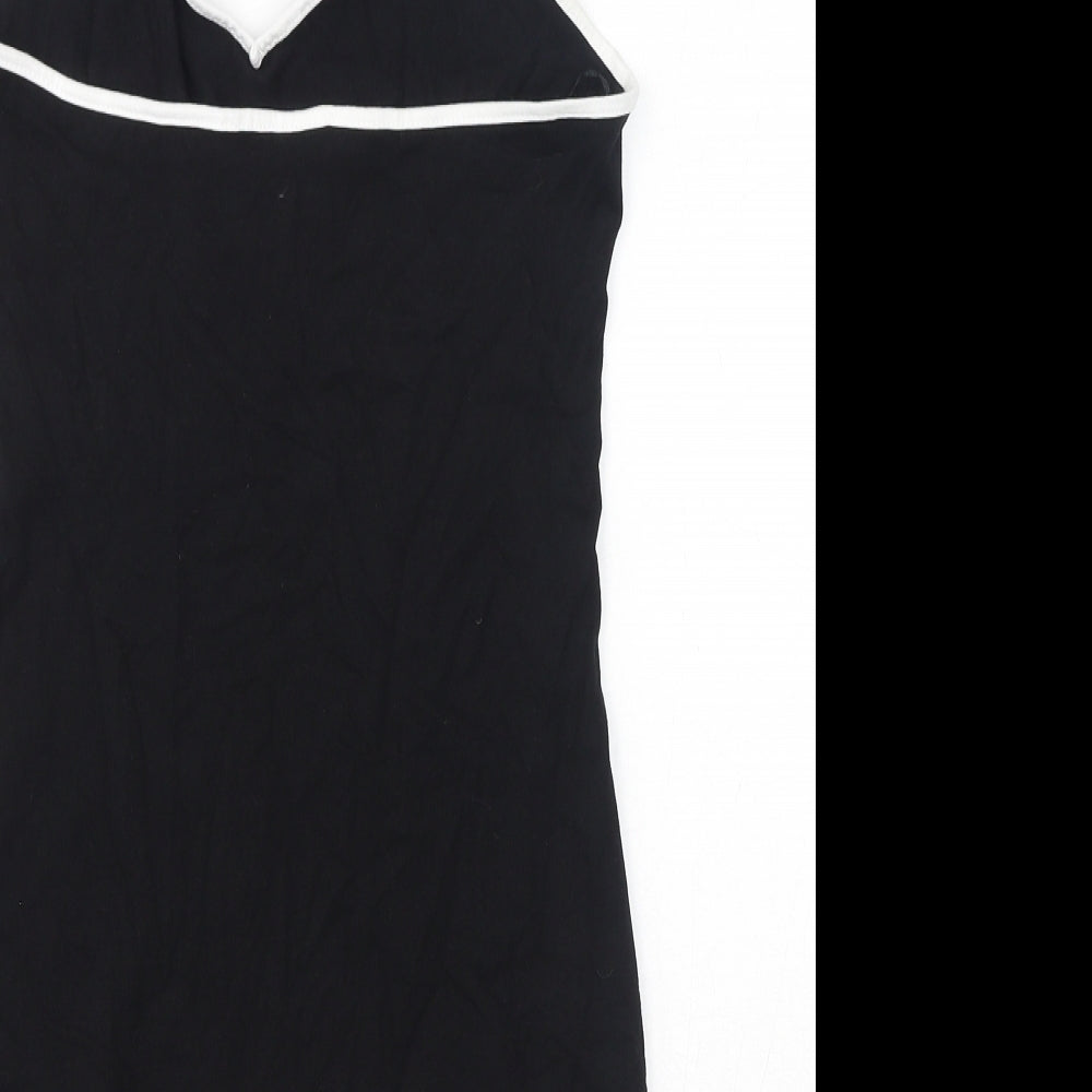 Divided by H&M Womens Black Cotton Bodycon Size M Halter Pullover - Open Back
