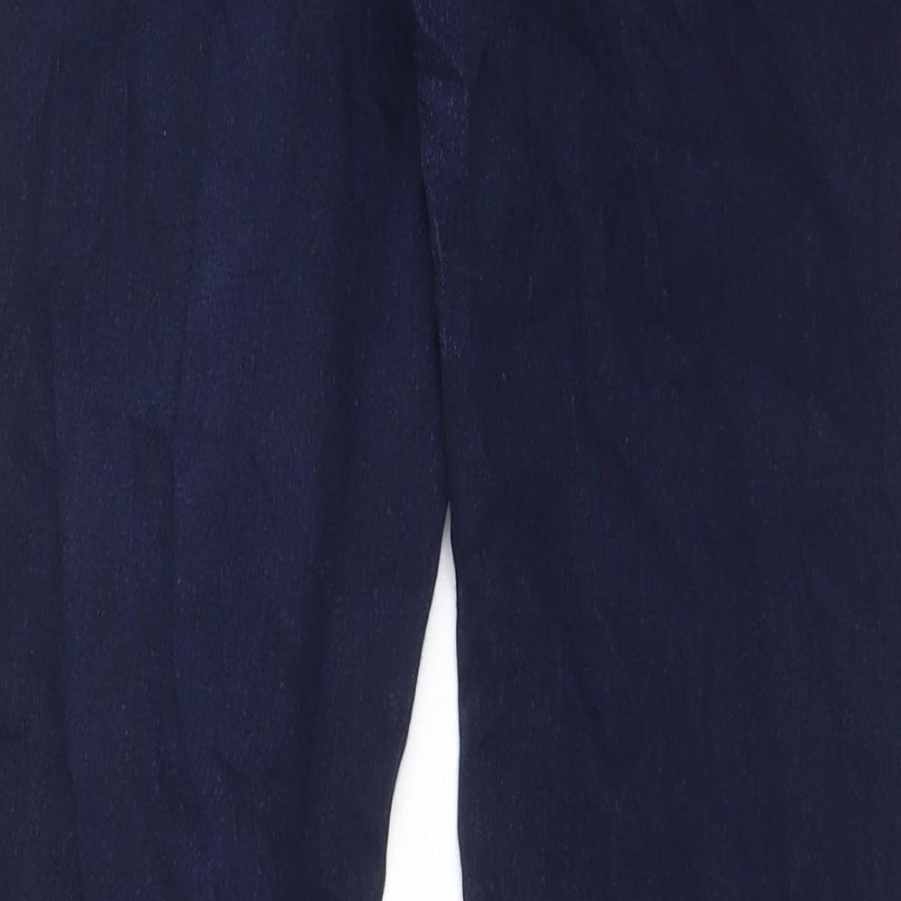 Marks and Spencer Womens Blue Cotton Skinny Jeans Size 12 L28 in Regular Zip - Pockets