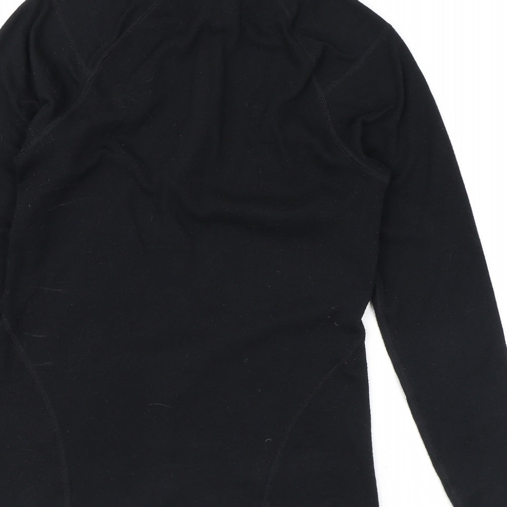 Marks & Spencer Womens Black Polyester Pullover Sweatshirt Size 12 Zip