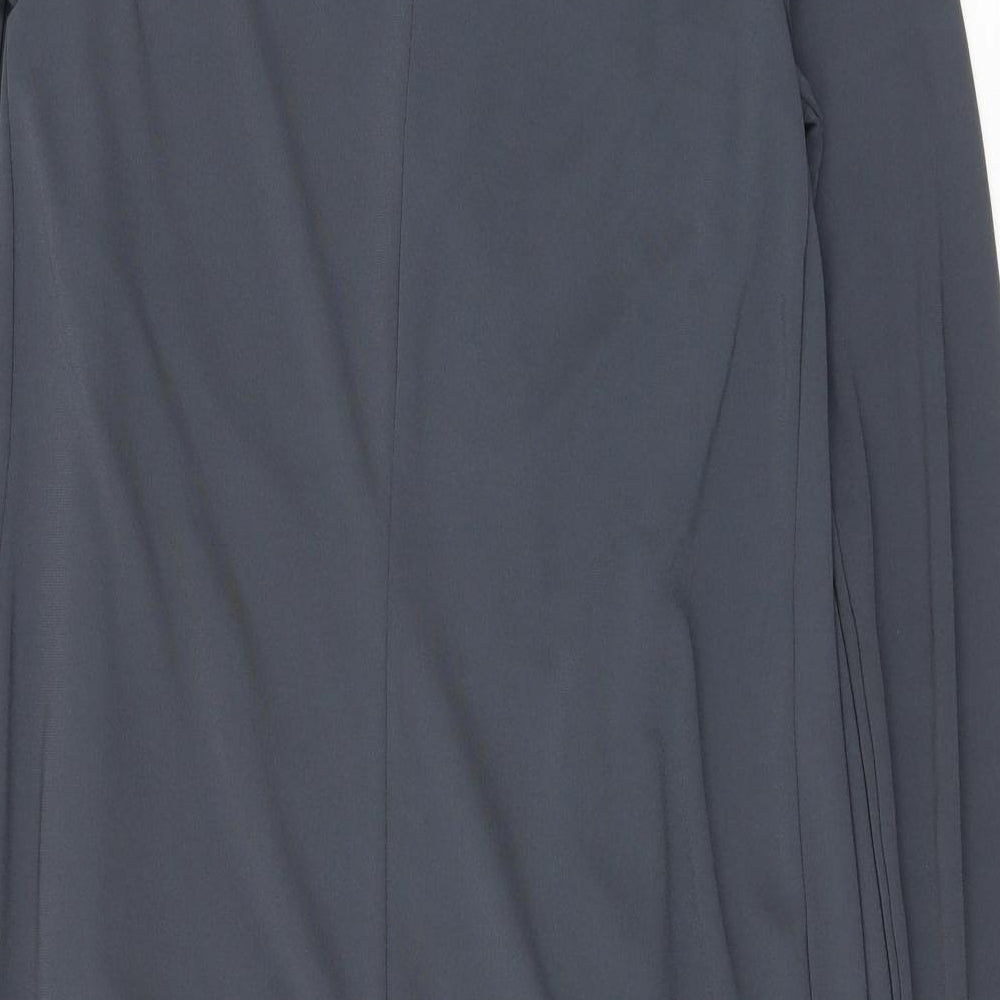 Marks & Spencer Womens Grey Polyester A-Line Size 8 Round Neck Pullover