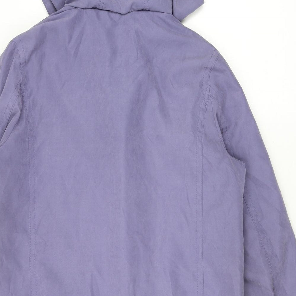 EWM Womens Purple Anorak Coat Size 12 Zip