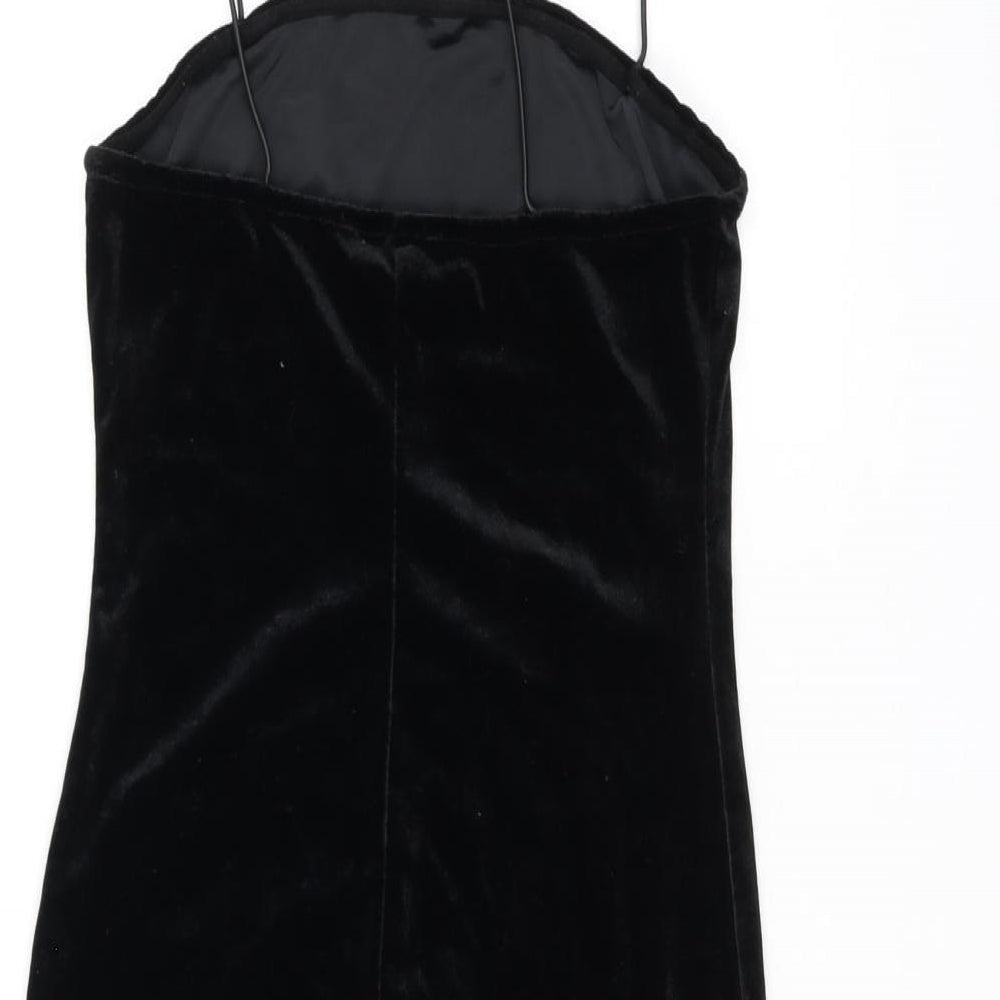 New Look Womens Black Polyester Bodycon Size 8 Off the Shoulder Pullover