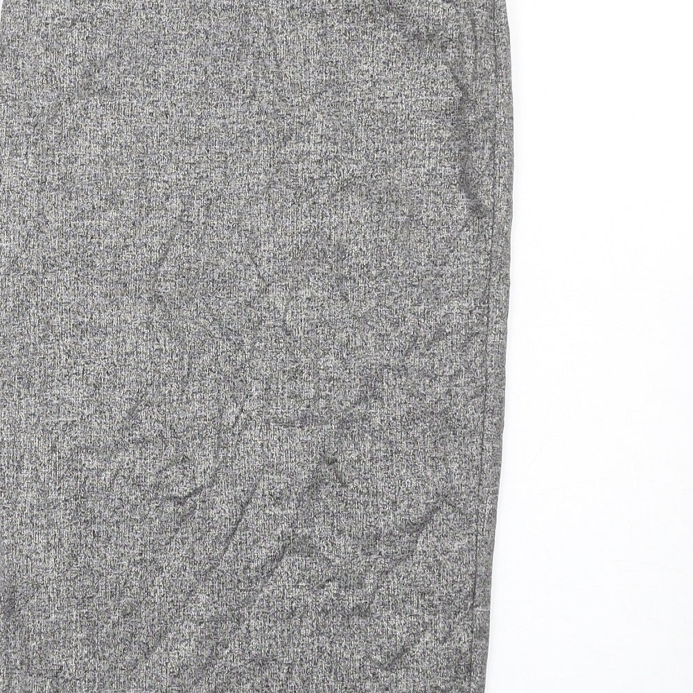 River Island Womens Silver Polyester Straight & Pencil Skirt Size 8