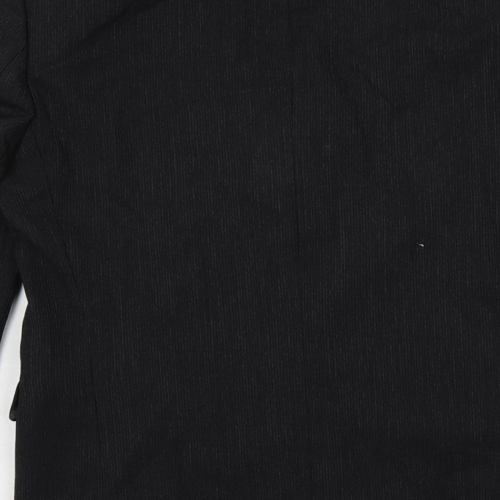 James Barry Mens Grey Striped Polyester Jacket Suit Jacket Size 42 Regular