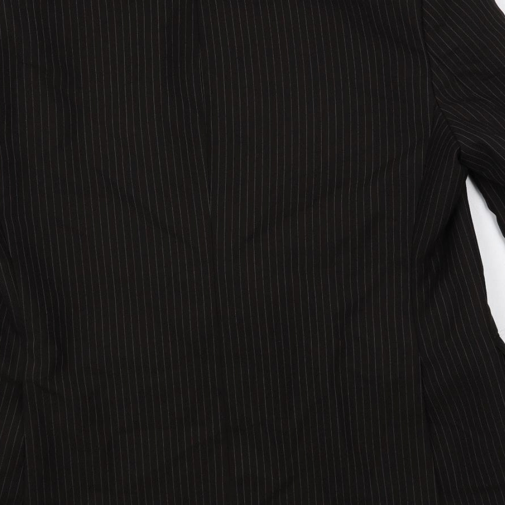 Hornes Mens Brown Striped Wool Jacket Suit Jacket Size 40 Regular