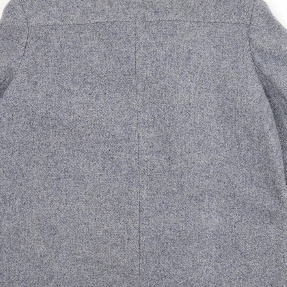 Littlewoods Womens Grey Overcoat Coat Size 14 Button