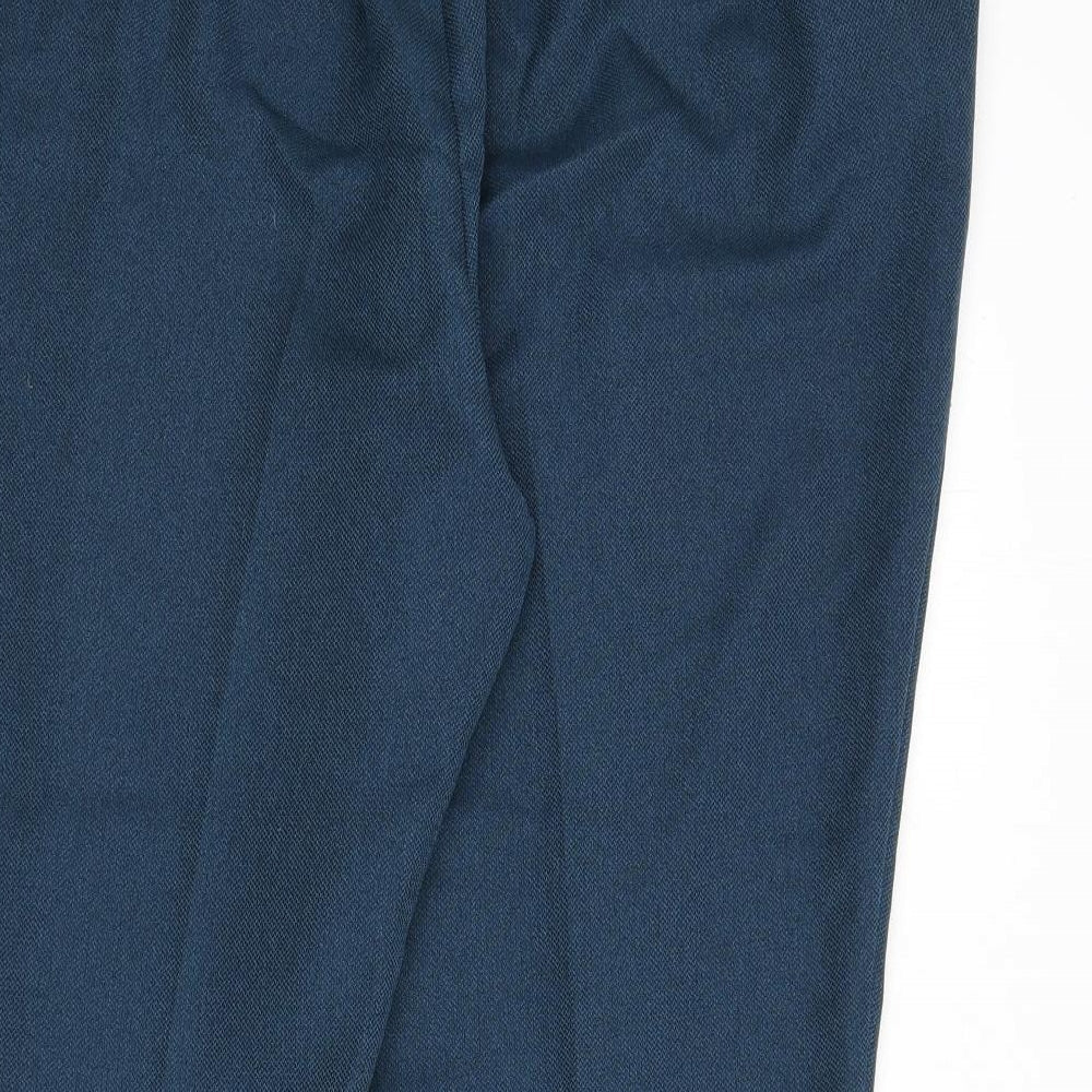 EWM Womens Blue Polyester Trousers Size 22 L24 in Regular - Pleat Front