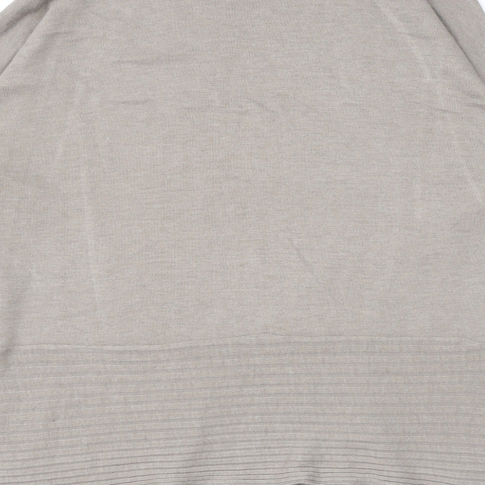 James Lakeland Womens Brown Scoop Neck Viscose Pullover Jumper Size M