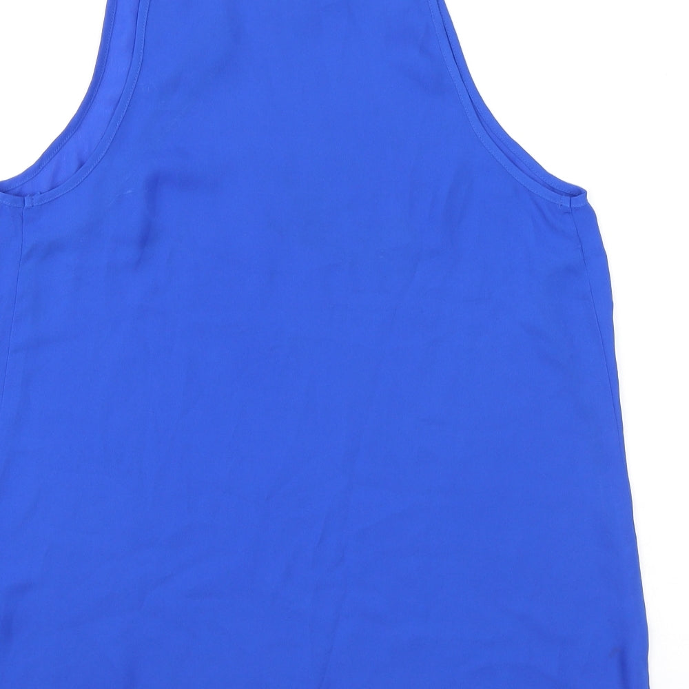 Warehouse Womens Blue Polyester Camisole Tank Size M Halter