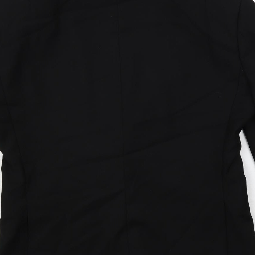 Harry Brown Mens Black Polyester Jacket Suit Jacket Size 36 Regular