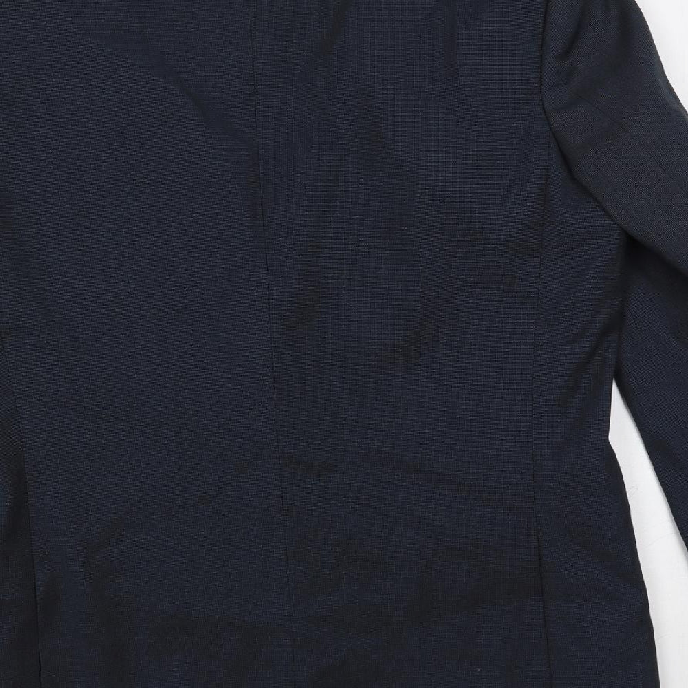 Ventura Mens Blue Polyester Jacket Suit Jacket Size 38 Regular