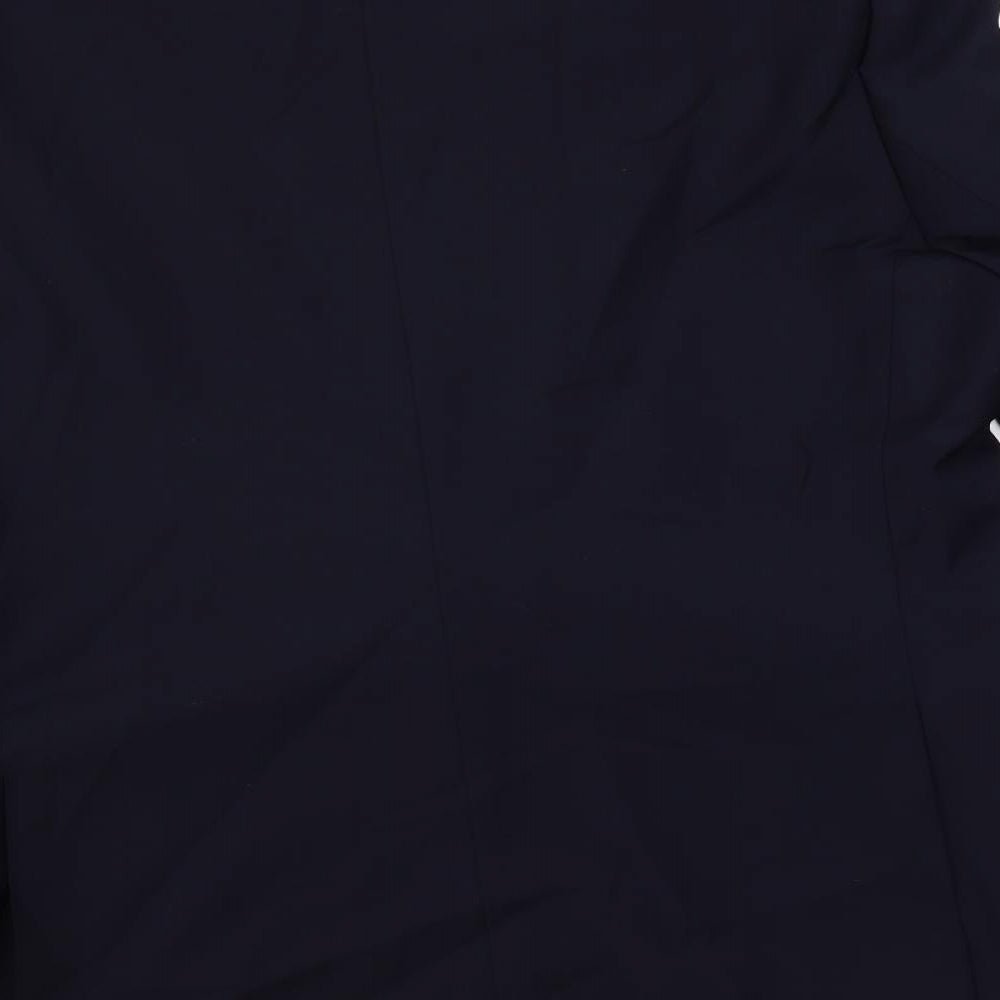 Santinelli Mens Blue Polyester Jacket Suit Jacket Size 46 Regular