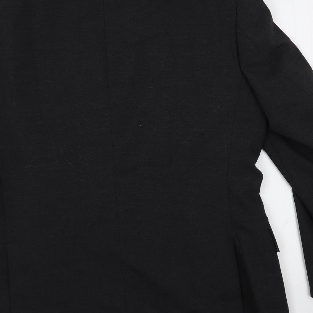 Karl Jackson Mens Black Polyester Jacket Suit Jacket Size 38 Regular