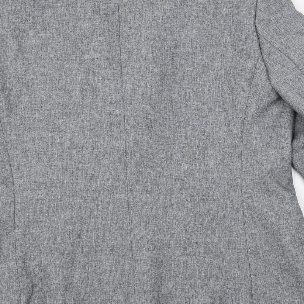 St Michael Womens Grey Jacket Blazer Size 16 Button