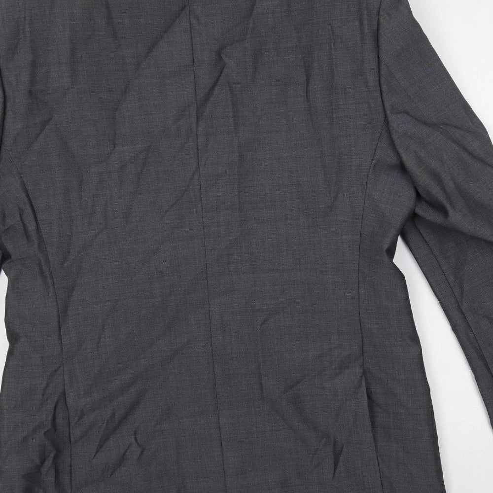 Marks & Spencer Mens Grey Wool Jacket Suit Jacket Size 38 Regular
