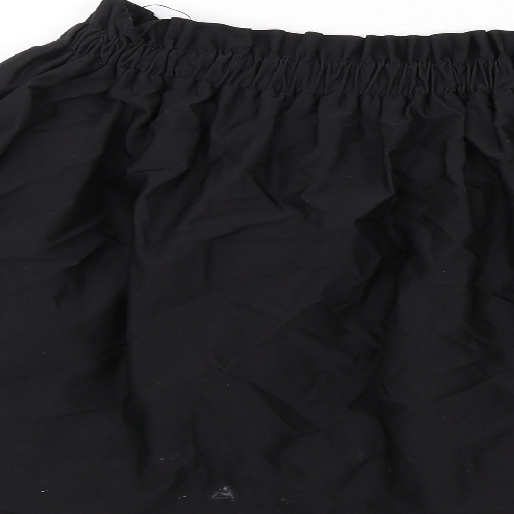 Zara Womens Black Polyester A-Line Skirt Size L