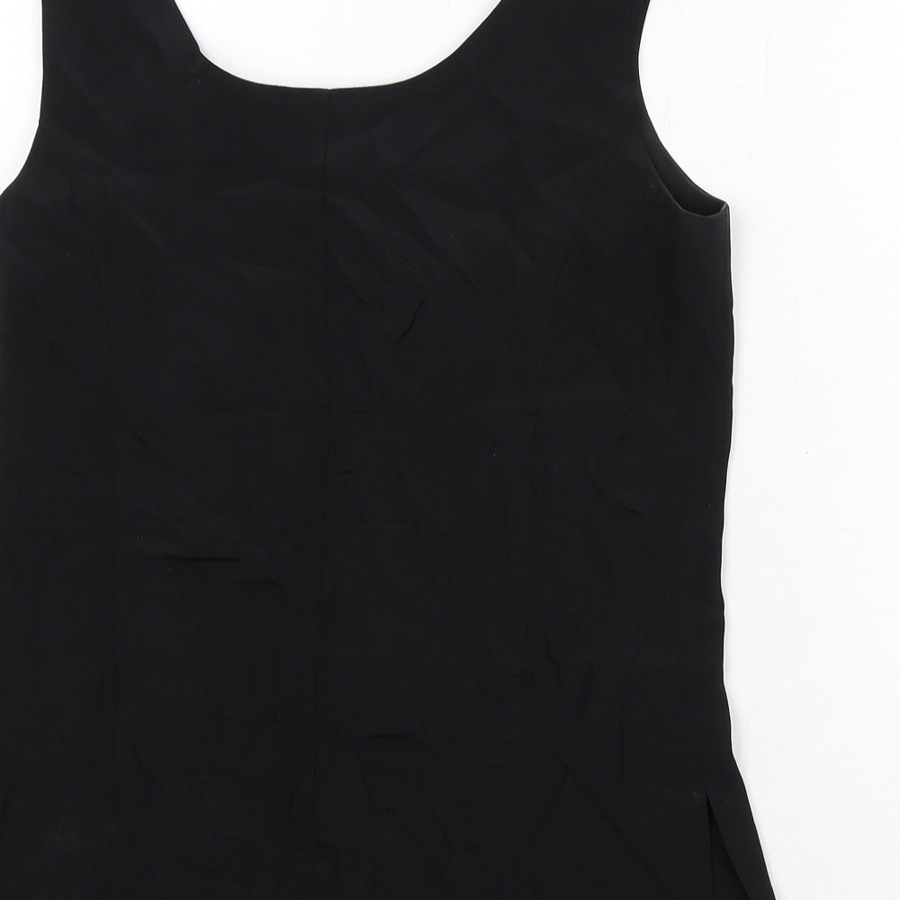 Wall Womens Black Polyester Basic Tank Size S Square Neck