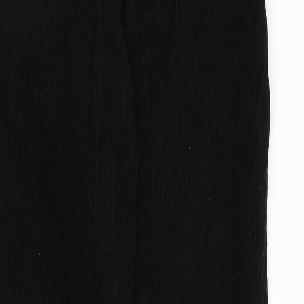 BDG Womens Black Cotton Trousers Size 30 in L32 in Regular Zip