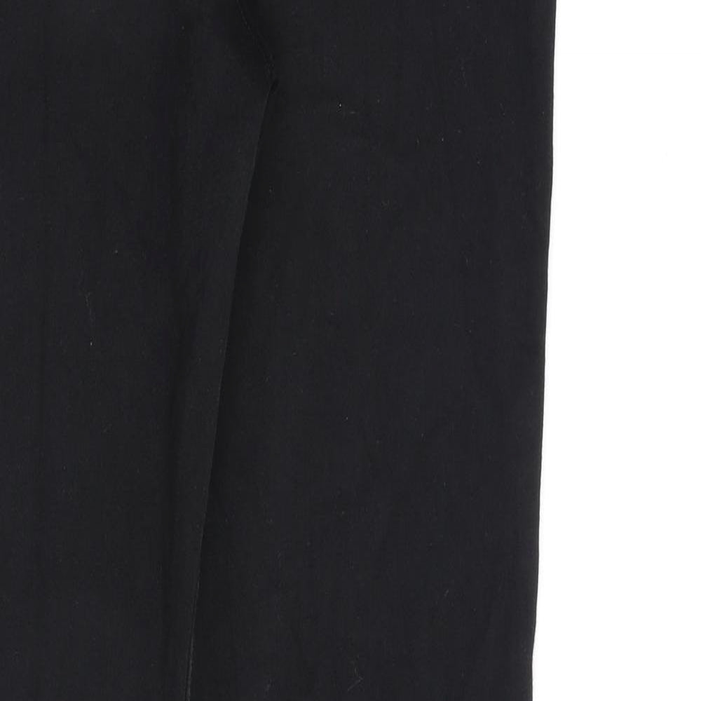 Marks & Spencer Womens Black Cotton Skinny Jeans Size 10 L30 in Regular Zip