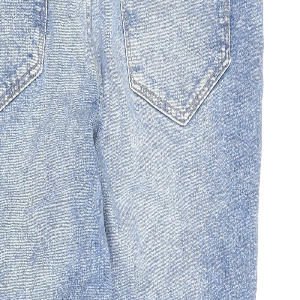 H&M Womens Blue Cotton Skinny Jeans Size L L27 in Regular Button
