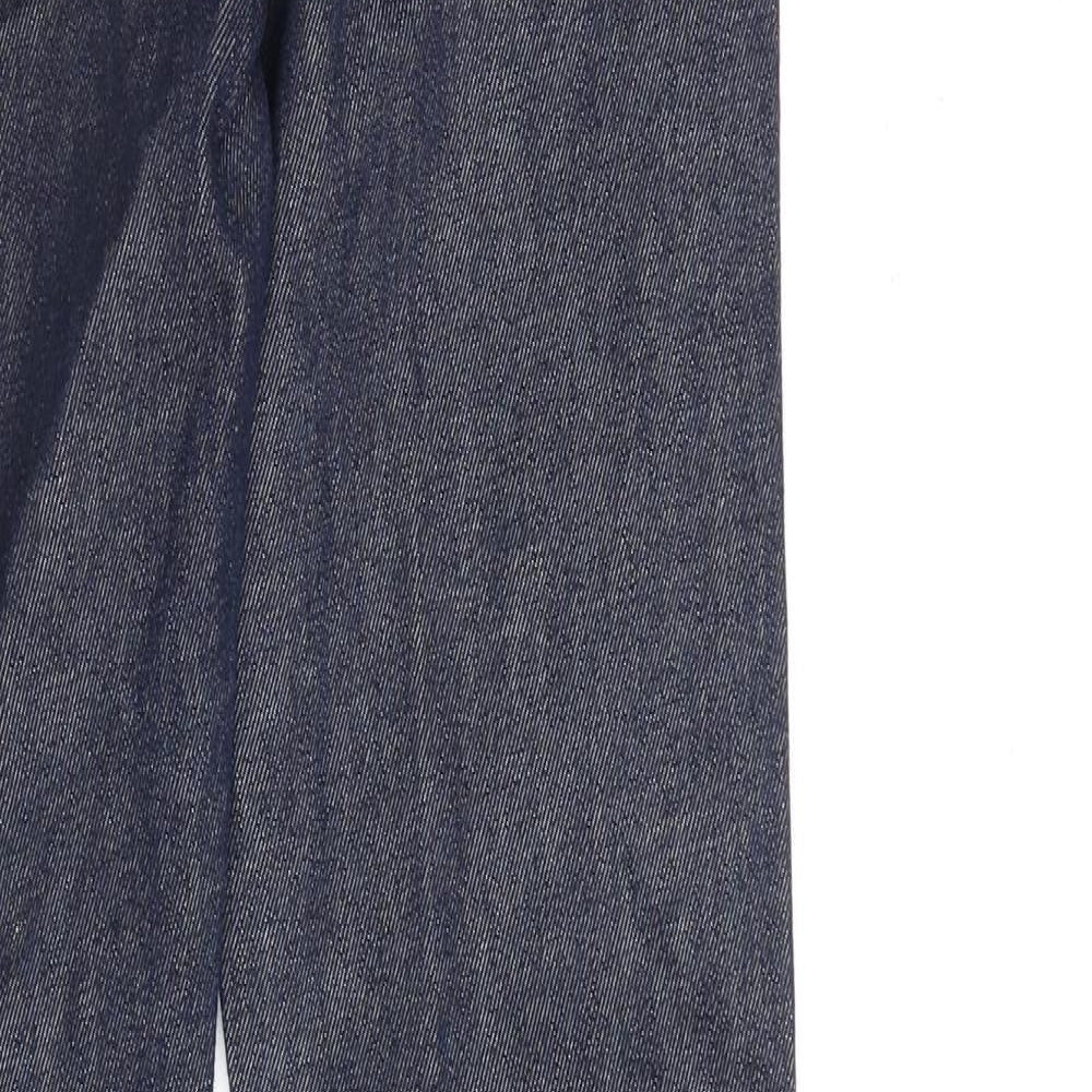 Weekday Womens Blue Cotton Straight Jeans Size 27 in L30 in Regular Zip