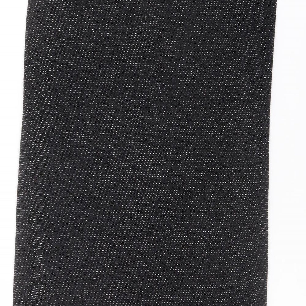 Red Herring Womens Black Nylon Straight & Pencil Skirt Size 10