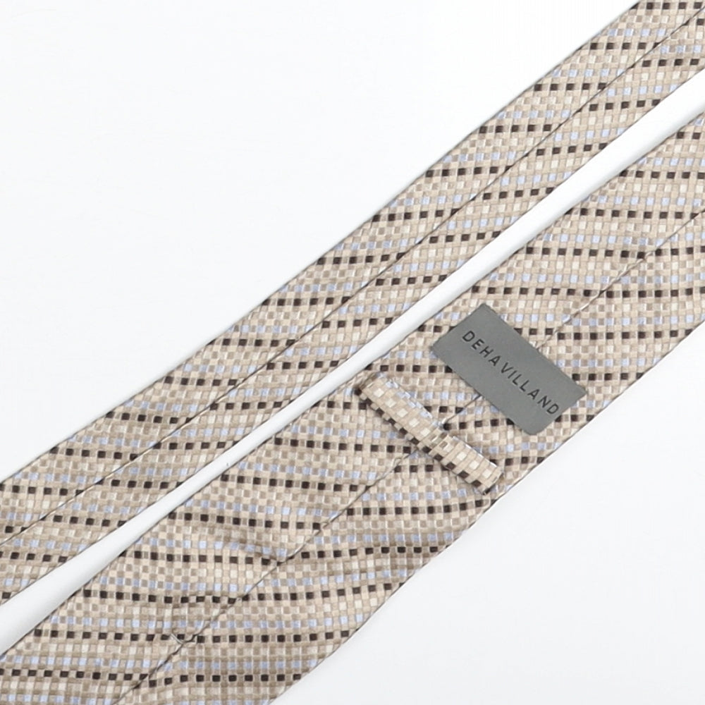 Dehavilland Mens Multicoloured Plaids & Checks Silk Pointed Tie One Size