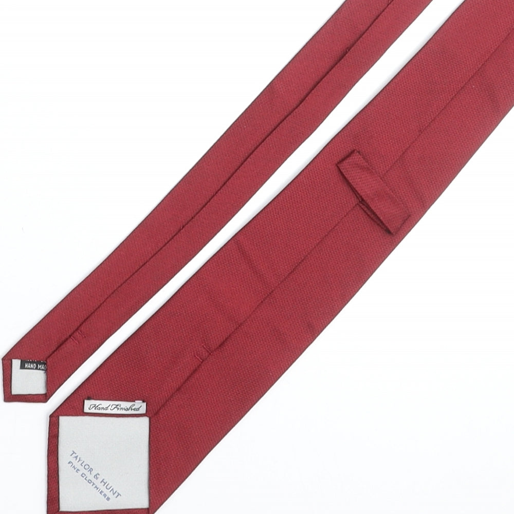 Taylor & Hunt Mens Red Silk Pointed Tie One Size