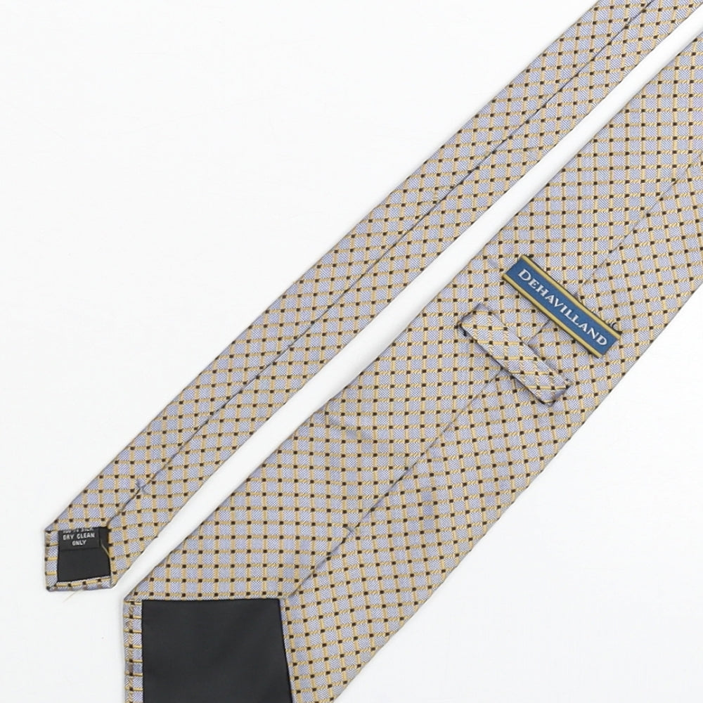 Dehavilland Mens Multicoloured Geometric Silk Pointed Tie One Size
