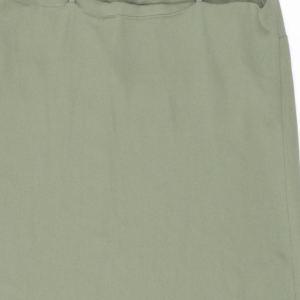 New Look Womens Green Polyester Tank Dress Size 10 V-Neck Pullover