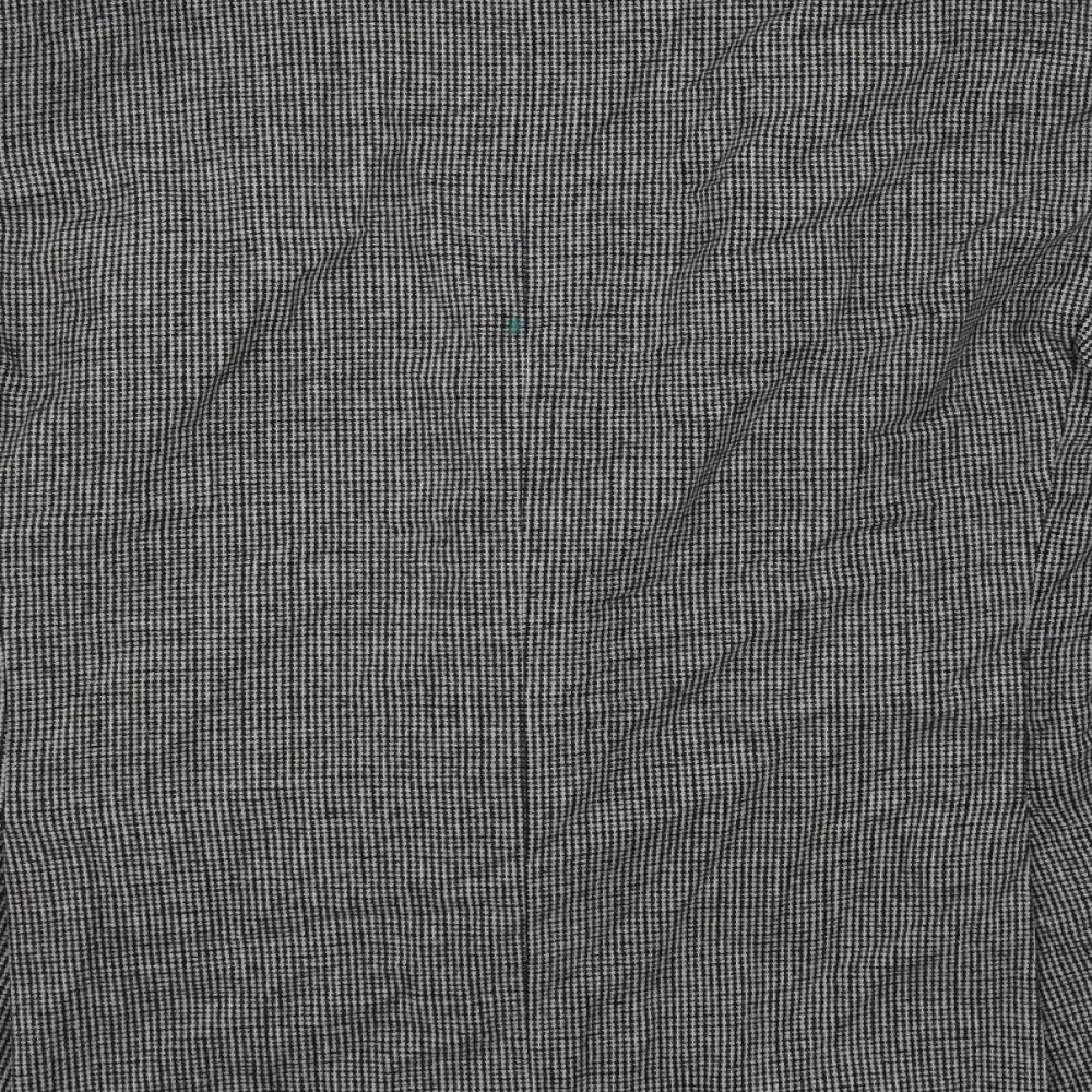 Marks & Spencer Mens Grey Geometric Wool Jacket Blazer Size 44 Regular