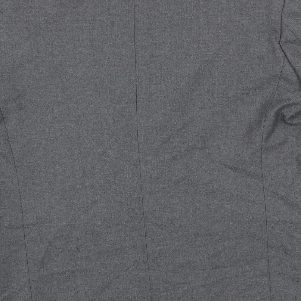 Upper Deck Mens Grey Wool Jacket Blazer Size 40 Regular