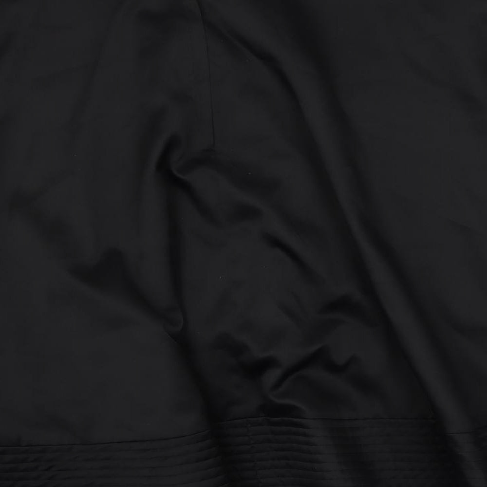 H7M Womens Black Polyester Flare Skirt Size 8 Button