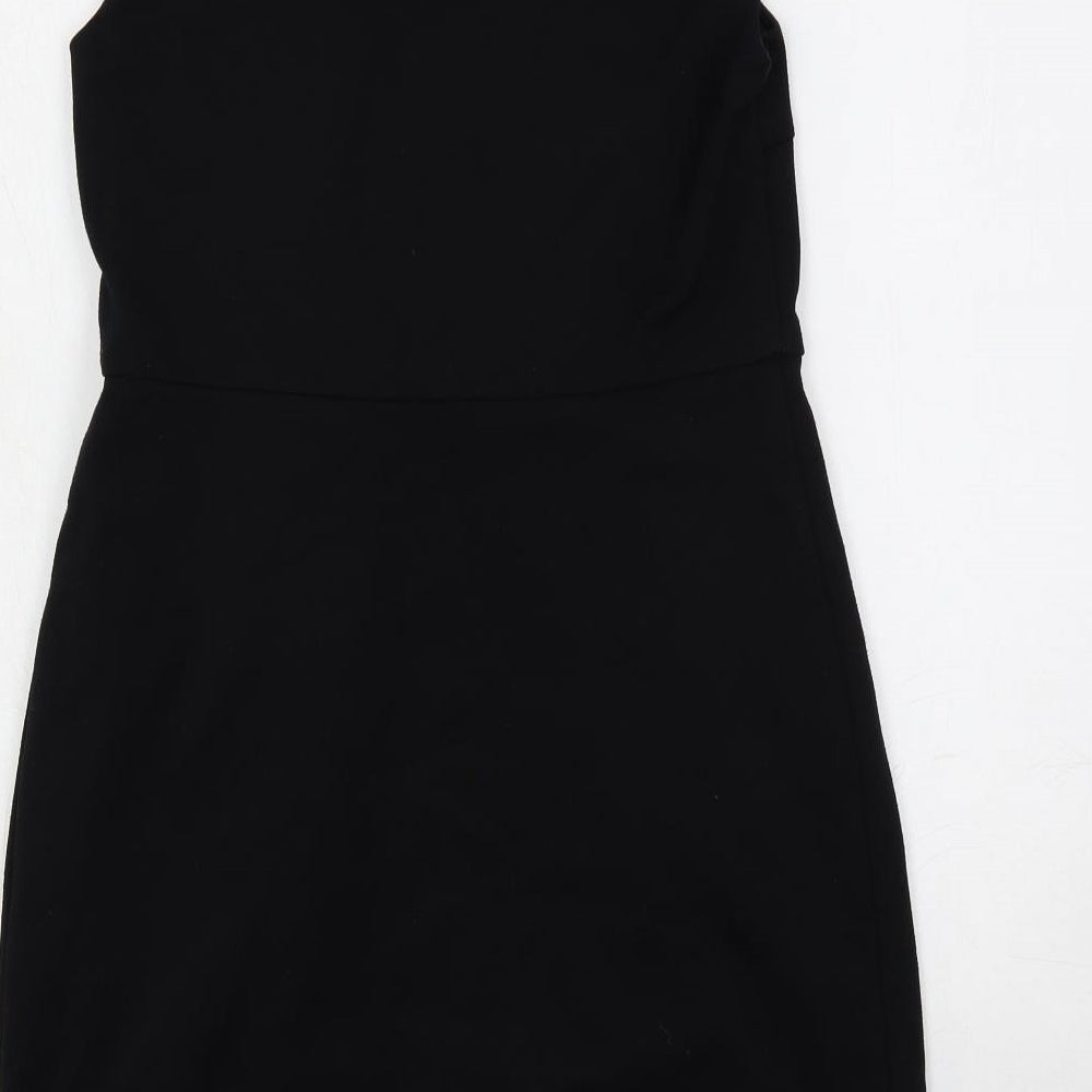 New Look Womens Black Polyester Shift Size 12 Boat Neck Pullover