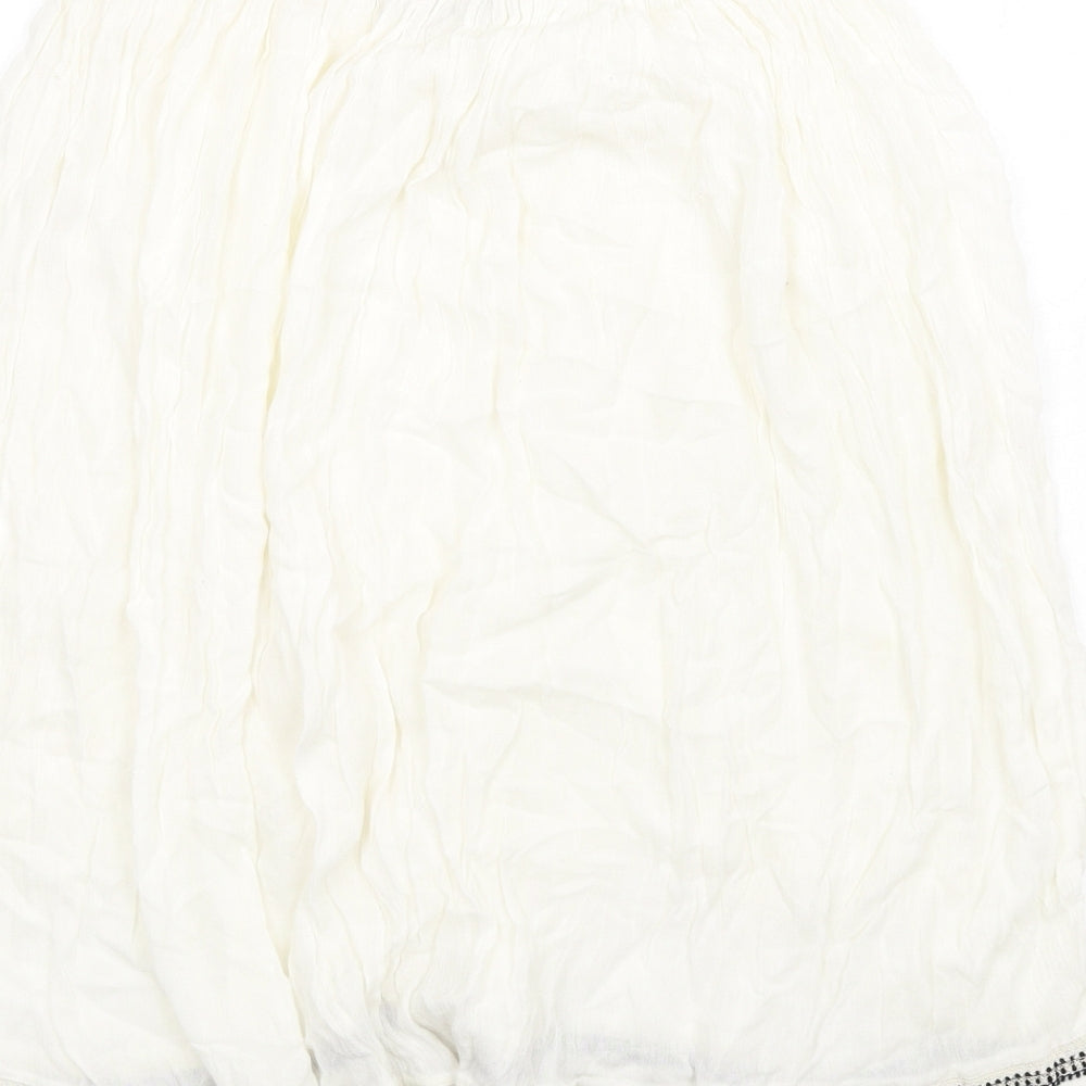 VERO MODA Womens Ivory Viscose A-Line Skirt Size S