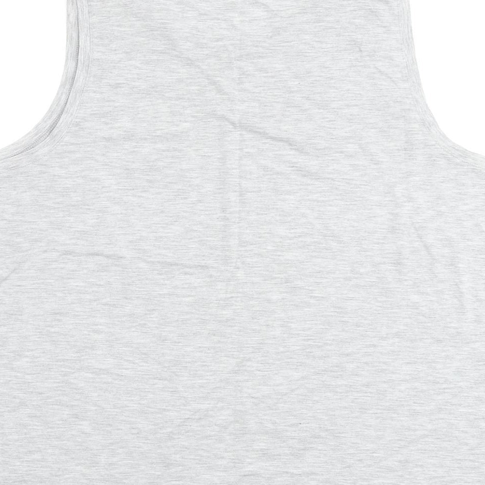 Marks & Spencer Womens Grey Polyester Basic Tank Size 18 Round Neck