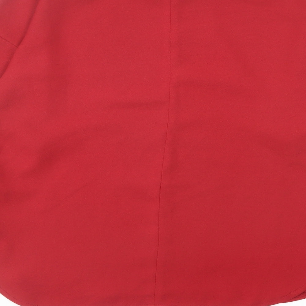 La Redoute Womens Red Polyester Basic Blouse Size 6 Crew Neck