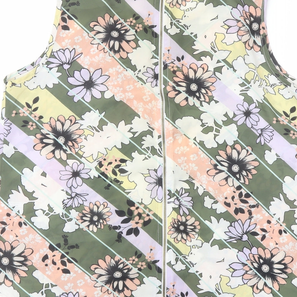 Select Womens Multicoloured Floral Polyester Basic Blouse Size 12 Round Neck