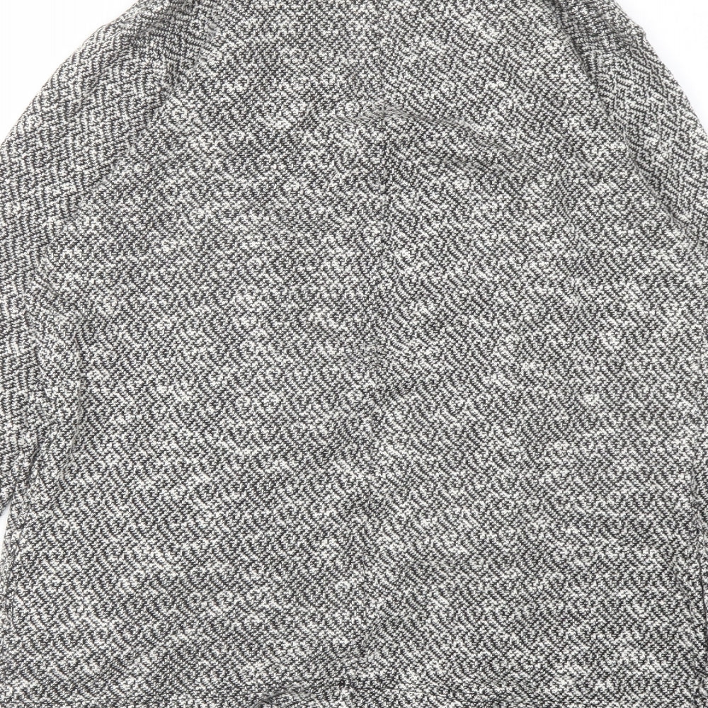 Miss Selfridge Womens Grey Geometric Jacket Blazer Size 8