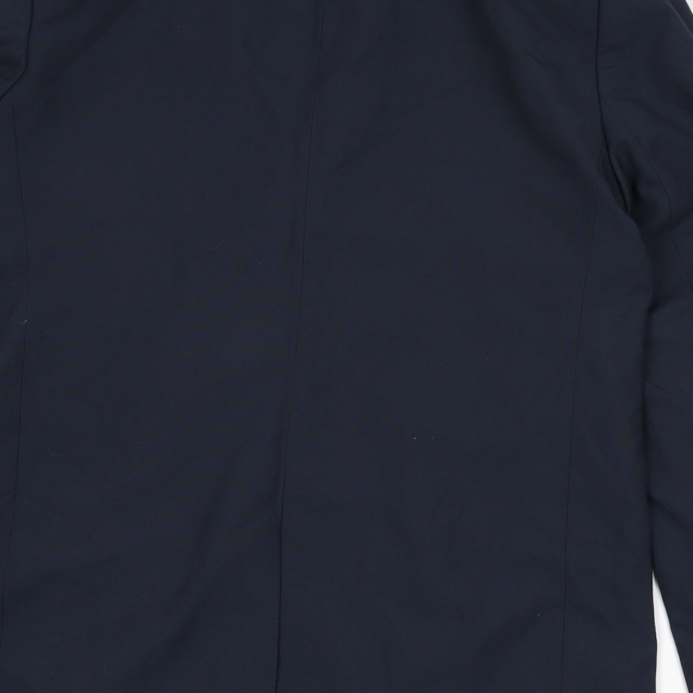 Marks & Spencer Mens Blue Polyester Jacket Blazer Size 41 Regular - 41 Inch Chest