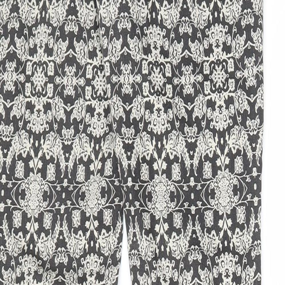 H&M Womens Beige Fair Isle Cotton Jegging Jeans Size 10 L29 in Regular