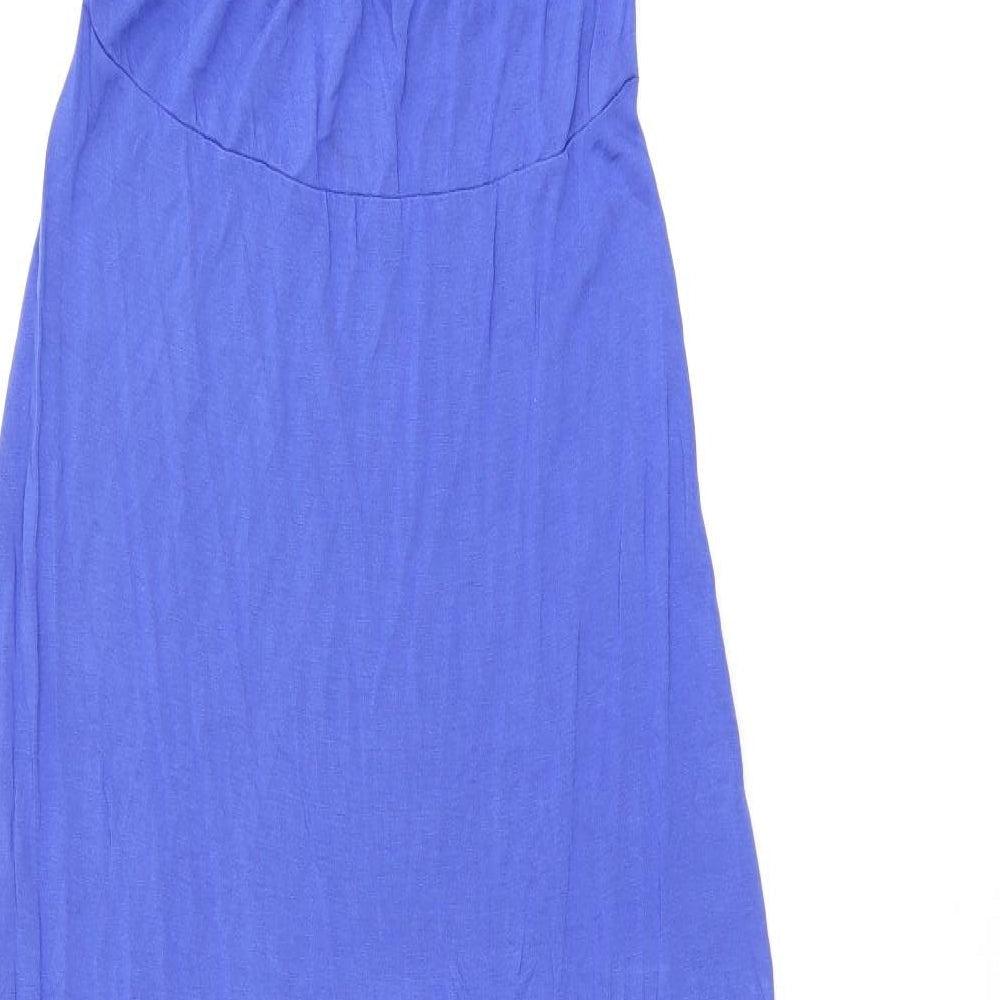 South Womens Blue Viscose Maxi Size 10 Halter Pullover