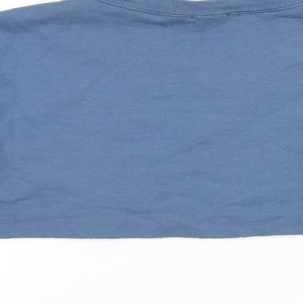 PRETTYLITTLETHING Womens Blue Cotton Pullover Sweatshirt Size M Pullover
