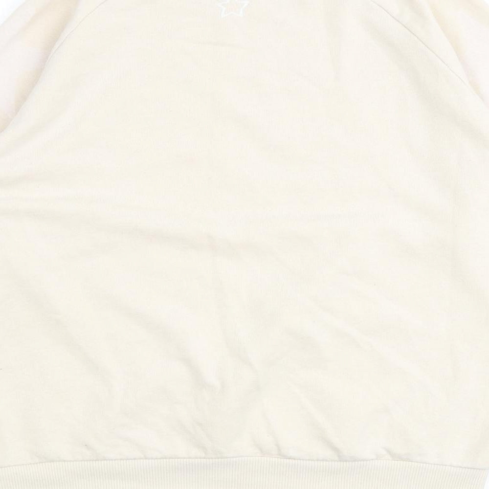 NEXT Womens Ivory Cotton Pullover Sweatshirt Size S Pullover