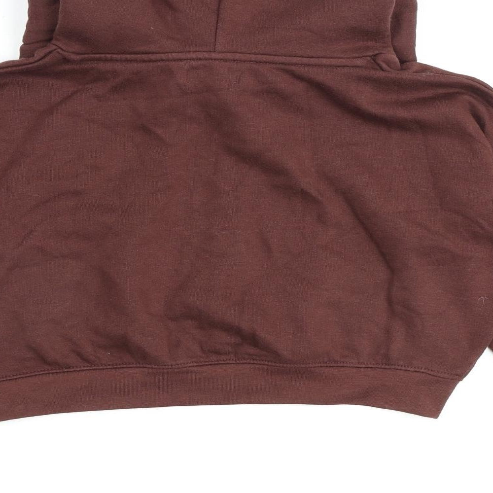 Pink Vanilla Womens Brown Cotton Pullover Hoodie Size S Pullover